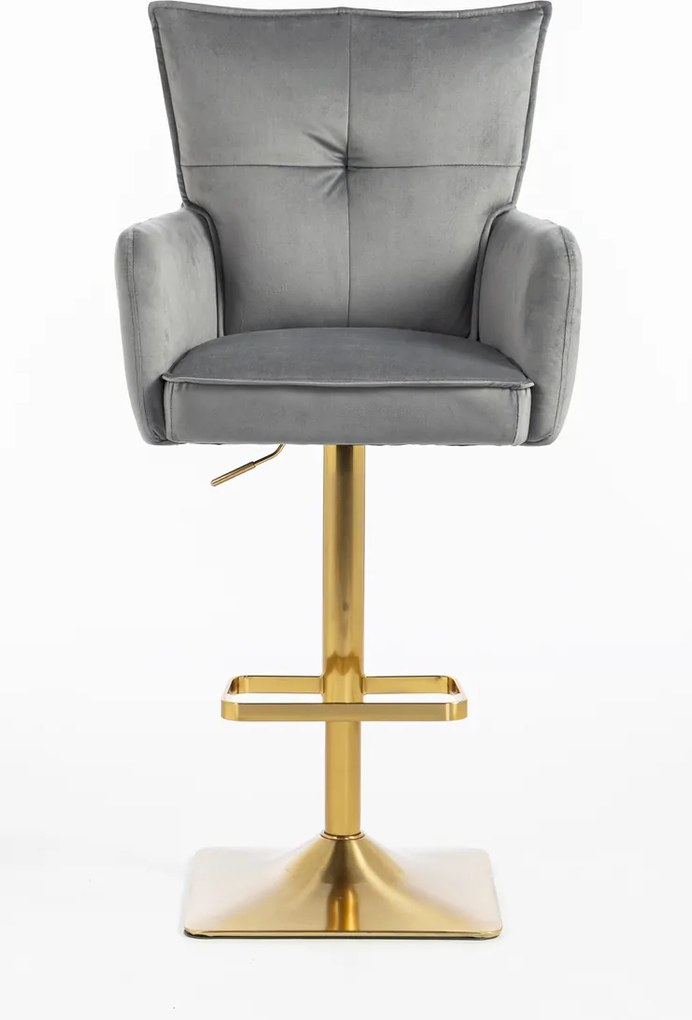 HR250KW Scaun Catifea Grafit Bază Aurie