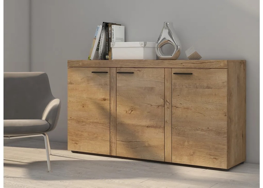 Expedo Comodă KLOK 3F, 149x82x40, sonoma