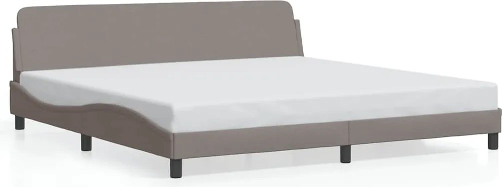 vidaXL Cadru de pat, Dover, gri taupe, 200x200 cm, textil