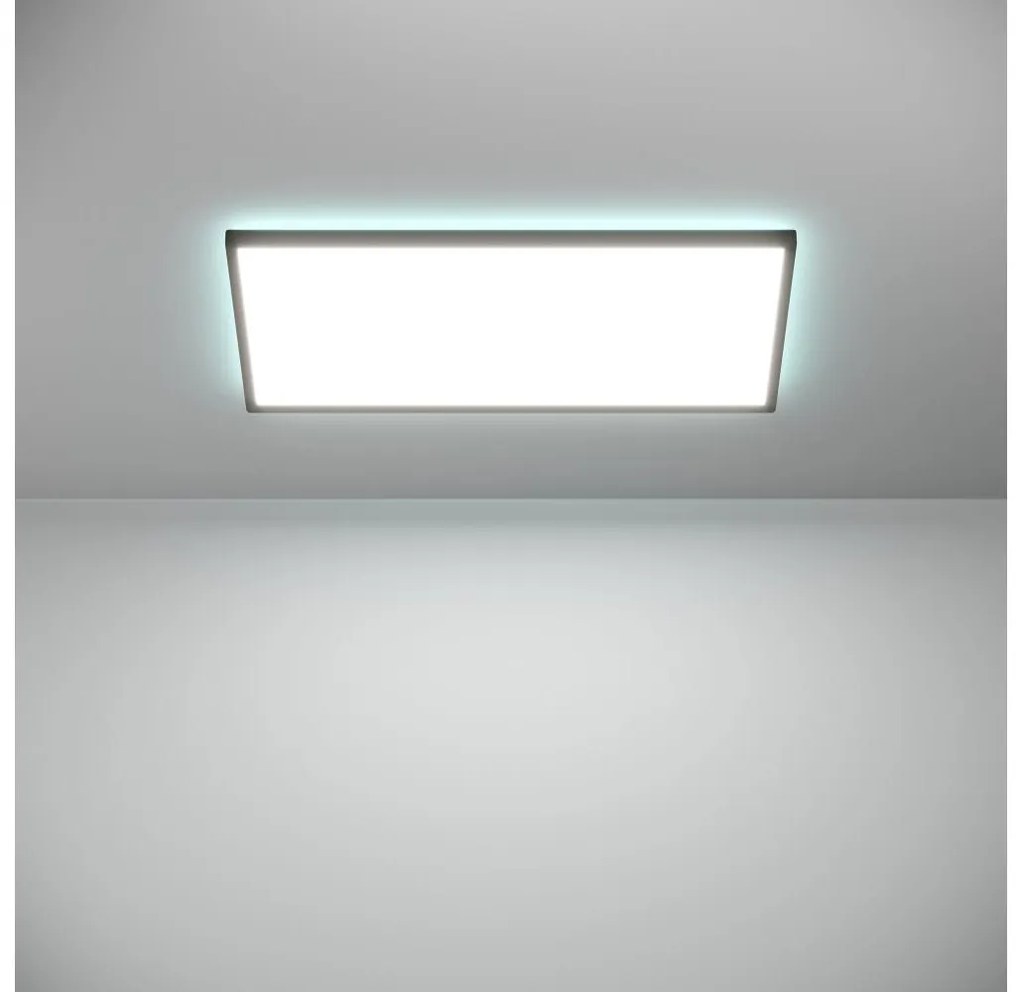Plafonieră LED RGBW dimabilă de exterior Eglo 901469 ROVITO-Z 17,2W/230V 30x57 cm IP44 negru
