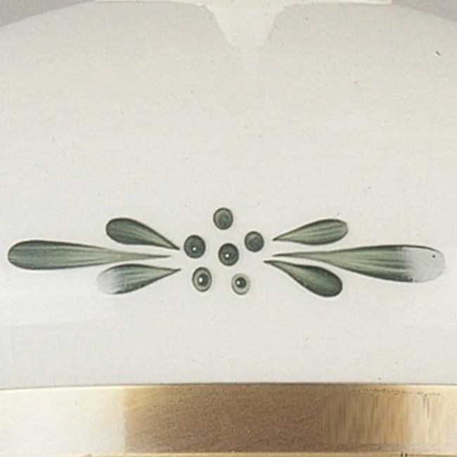 Lustra suspendata design clasic Landhaus alama antic/ sticla alba mata
