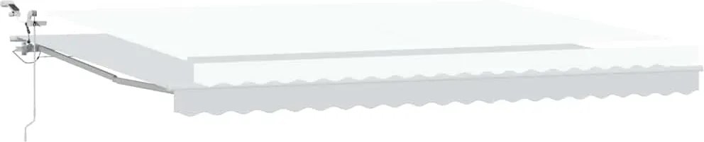 vidaXL Cortina Retractabilă Alb 500 × 350 cm Poliester și metal