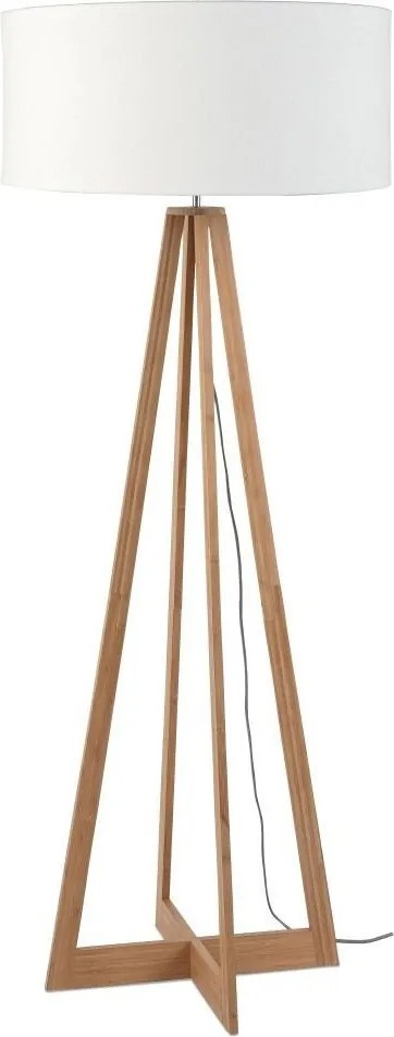 Lampadar realizat din materiale naturale, durabile si ecologice, EVEREST/F alb