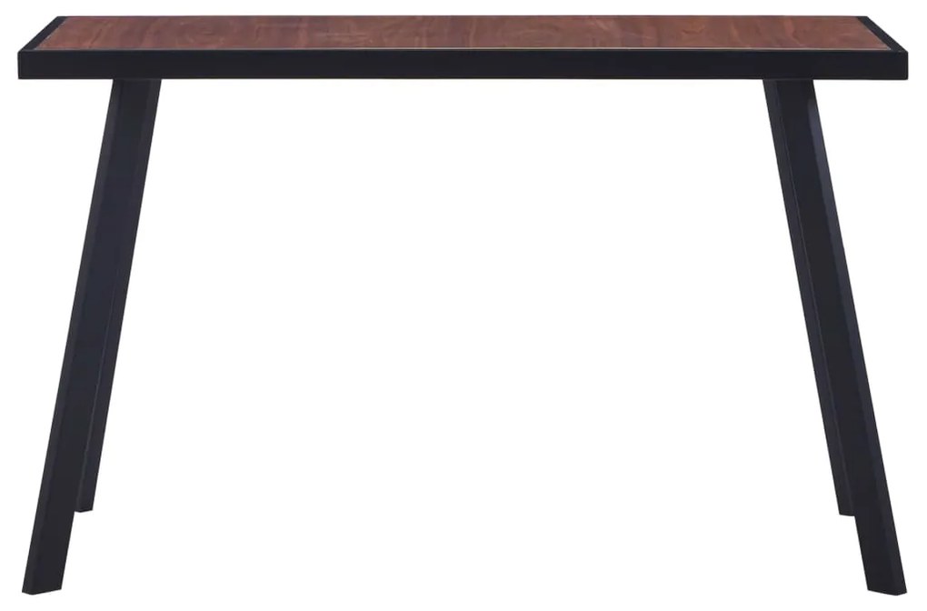 Masa de bucatarie, lemn inchis  negru, 120 x 60 x 75 cm, MDF 1, dark wood and black, 120 x 60 x 75 cm