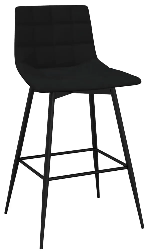 338603 vidaXL Scaun de bar, negru, catifea