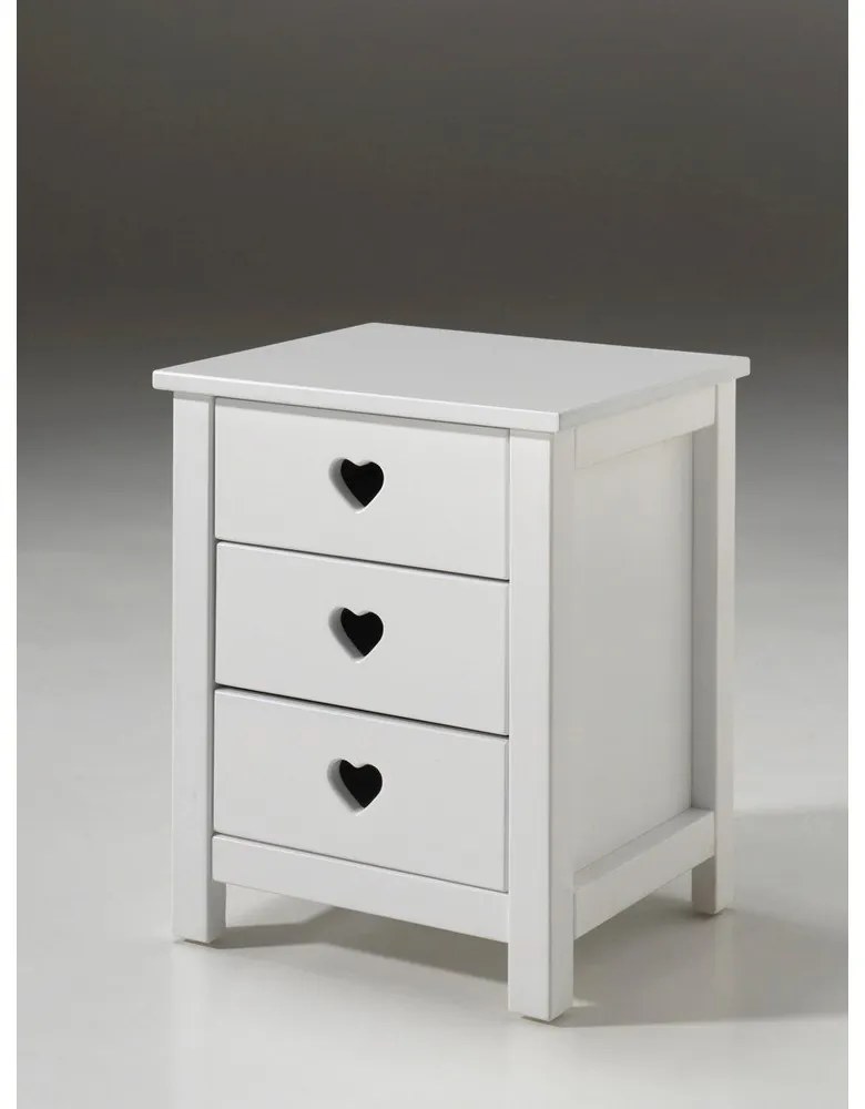 Noptieră pentru copii Vipack Amori, alb