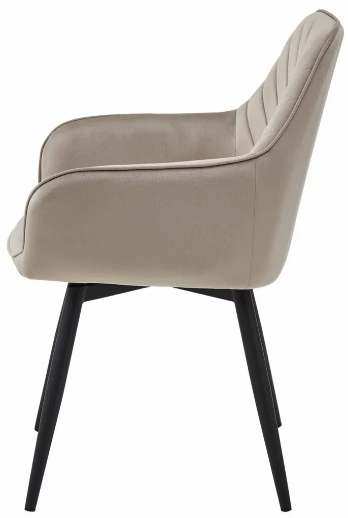 Scaun de masa rotativ NANA360 VELVET, bej