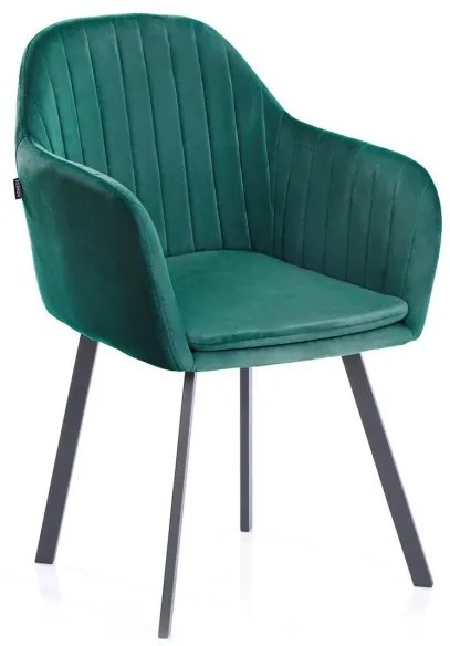 Scaun de sufragerie din catifea turcoaz TRENTO