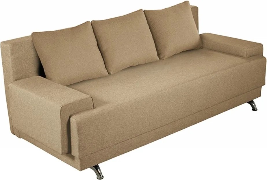 Canapea Extensibila Roma, 205x90x86 cm + lada de depozitare, cappuccino