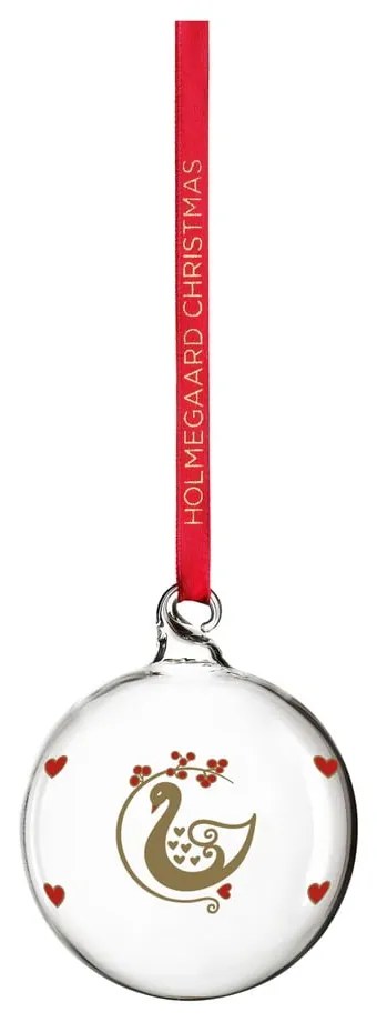 Glob de Crăciun suflat manual din sticlă ø 6,5 cm Ann-Sofi Romme Annual Christmas Bauble 2025 – Holmegaard