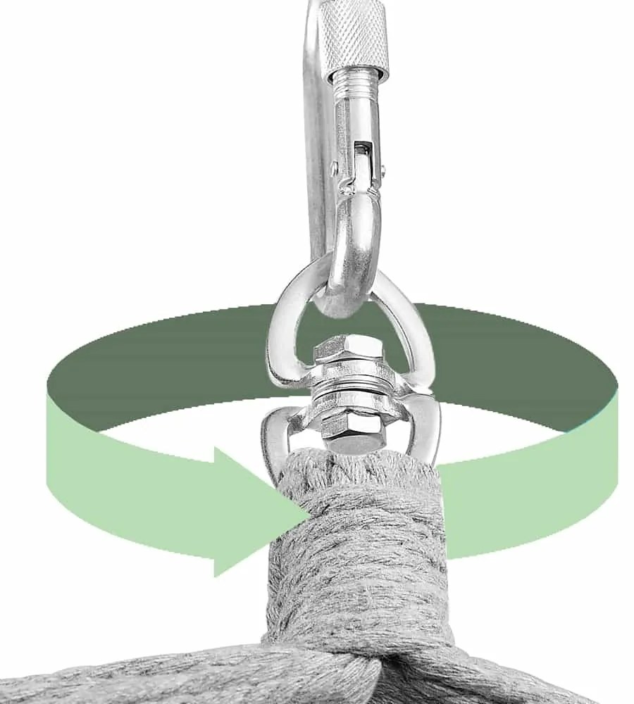 Scaun suspendat MANDY 170x100x150 cm, gri închis Detex