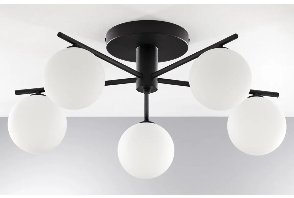 Jupiter 2049 - Lustră aplicată PRATO 5xG9/14W/230V negru/alb