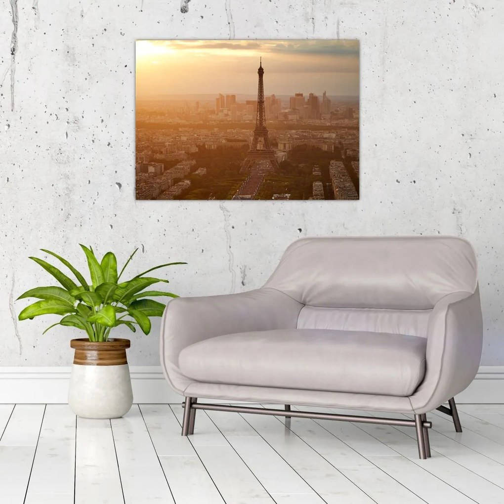 Tablou pe sticlă - Turnul Eiffel (70x50 cm)
