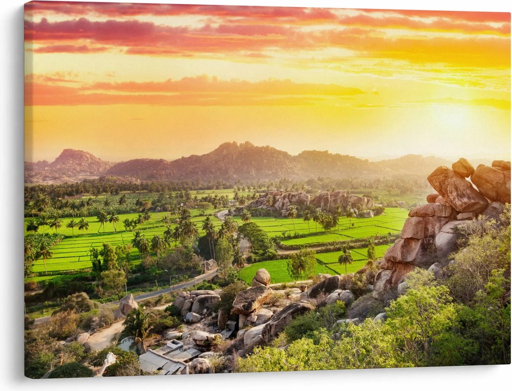 Tablou cu valea Hampi în India (70x50 cm)
