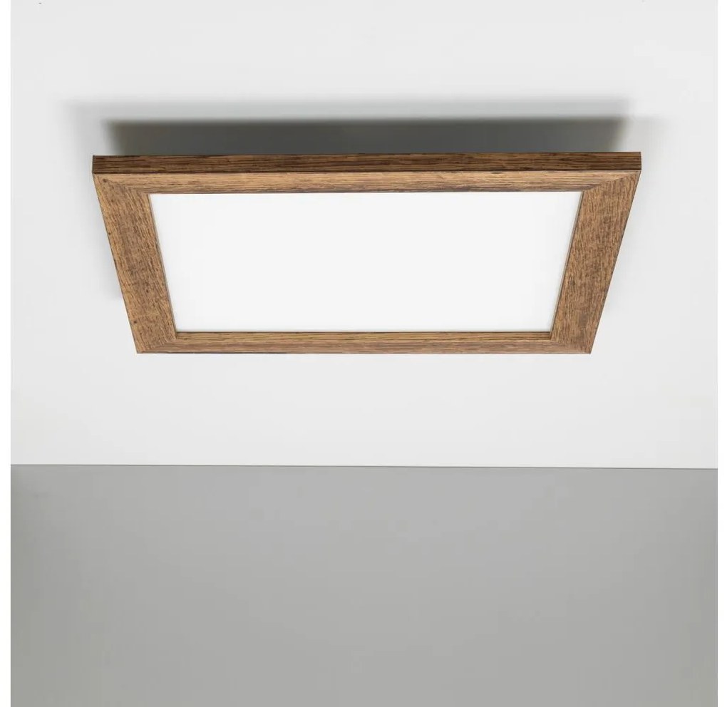 Panou LED dimabil aplicat Eglo POZZALLO LED/21W/230V 2700-6500K maro + telecomandă