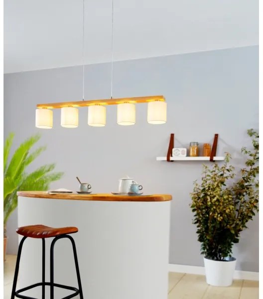 Eglo 901291 - Candelabru suspendat pe cablu CASTRALVO 5xE27/28W/230V