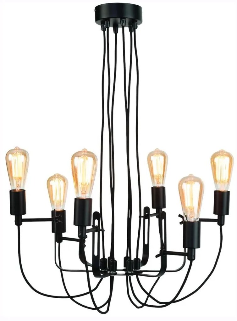 Candelabru design industrial cu 6 brate SEATTLE SEATTLE/H/B