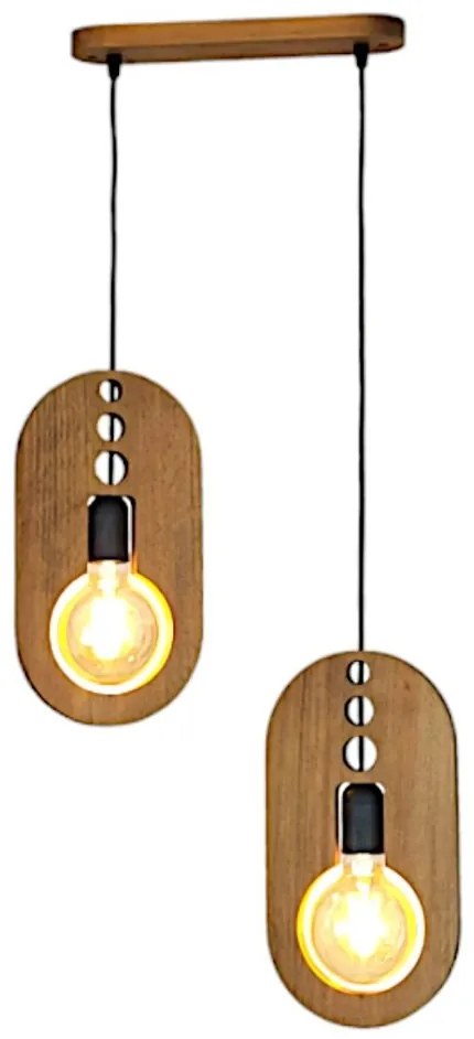 Lustra rustica fabricata manual din lemn MELISSA 2L
