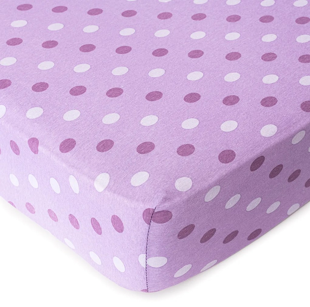 Cearşaf jersey 4Home Buline, violet, 90 x 200 cm, 90 x 200 cm