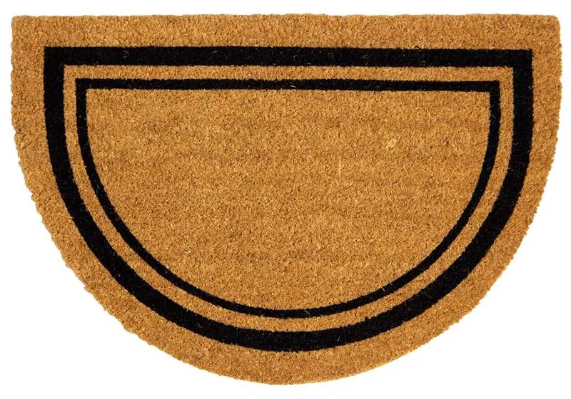 Covoras intrare 45x75 cm, fibra cocos, bej/negru