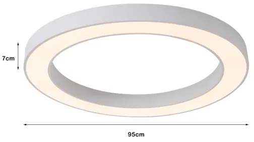 Plafonieră LED dimabilă PASTEL LED/68W/230V 95 cm alb Tuya Immax NEO 07213L + telecomandă
