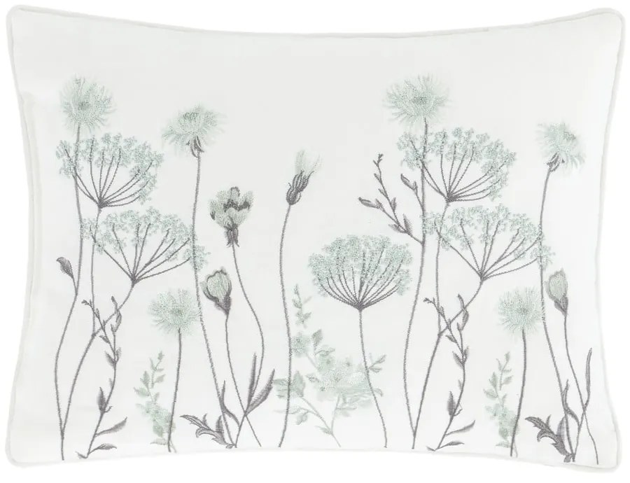 Pernă Catherine Lansfield Meadowsweet Floral, 30 x 40 cm, alb - verde