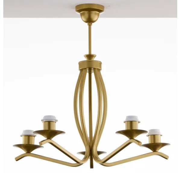 Jupiter 2114 - Candelabru pe tijă KASZMIR 5xE27/15W/230V albastru/auriu
