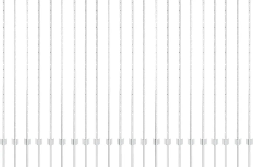 vidaXL Stâlp de gard. 22 pcs Argintiu 200 cm Oțel