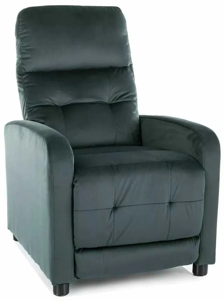 Scaun reclinabil Lennox Velvet, verde