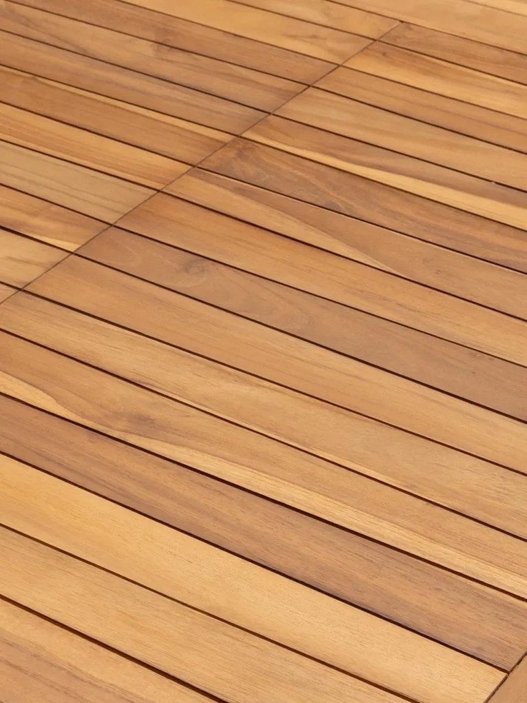 Masă dining de exterior extensibilă, din lemn masiv de tec, „Ardan”