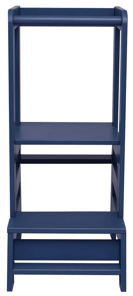 Inaltator Learning Tower Ajustabil, Ajutor de bucatarie MeowBaby  , lemn Blue inchis
