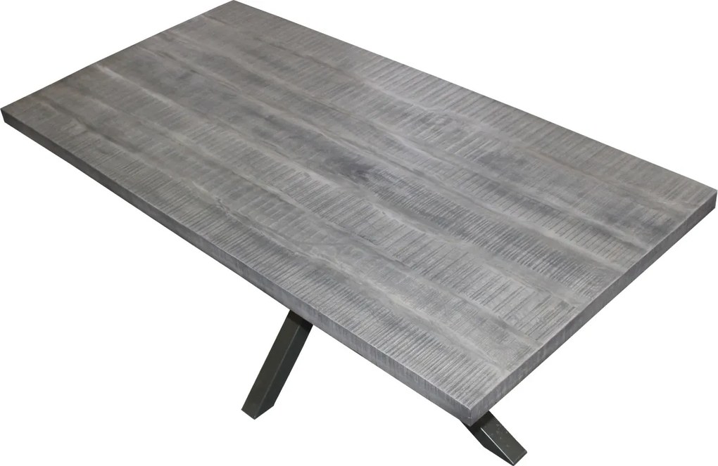 Masa design industrial Galaxie 200cm, salcam gri
