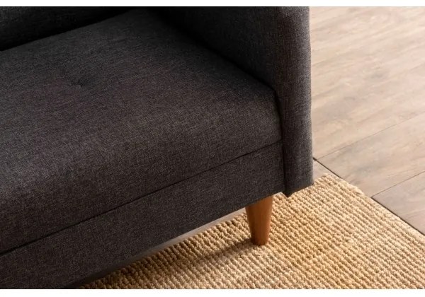 Canapea NARA cu 2 locuri, gri închis