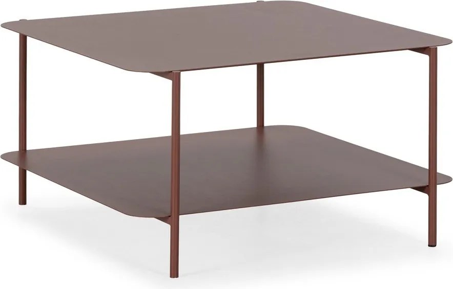 Măsuță de cafea teracotă din metal 70x73 cm Beatrix – MOME