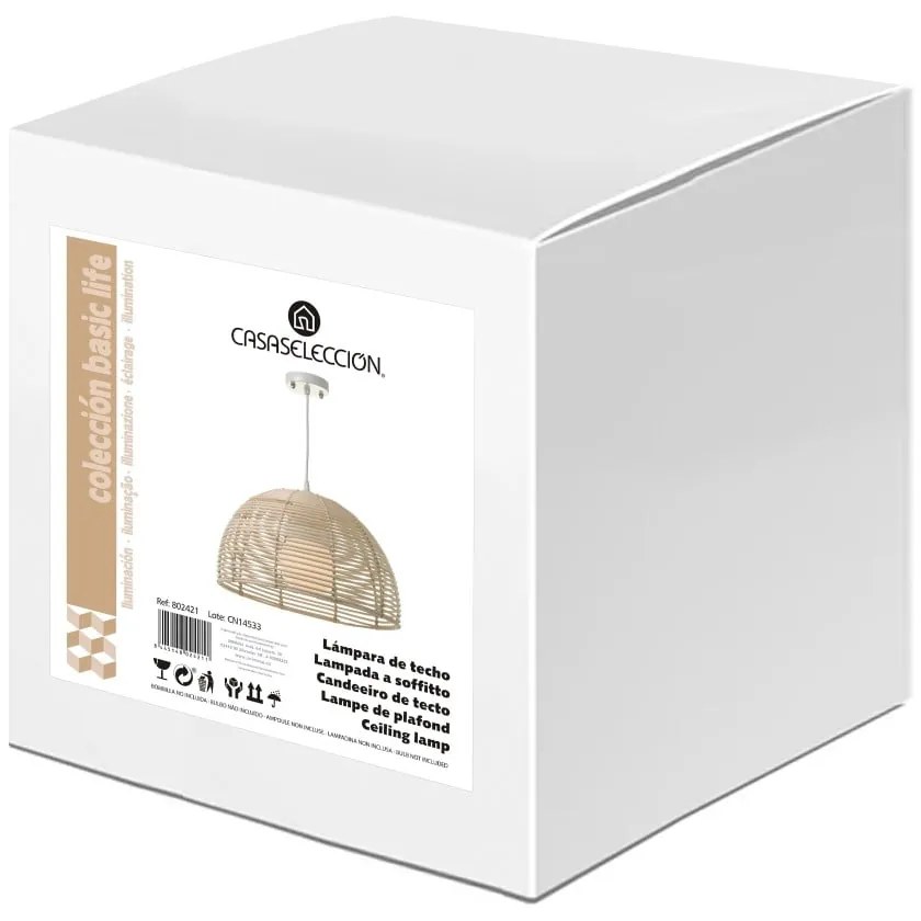 Lustră cu abajur din ratan ø 38 cm Natural Way – Casa Selección