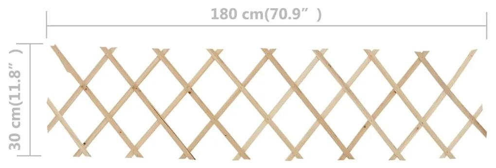 Garduri din spalier, 5 buc., 180 x 30 cm, lemn de brad 5, 180 x 30 cm