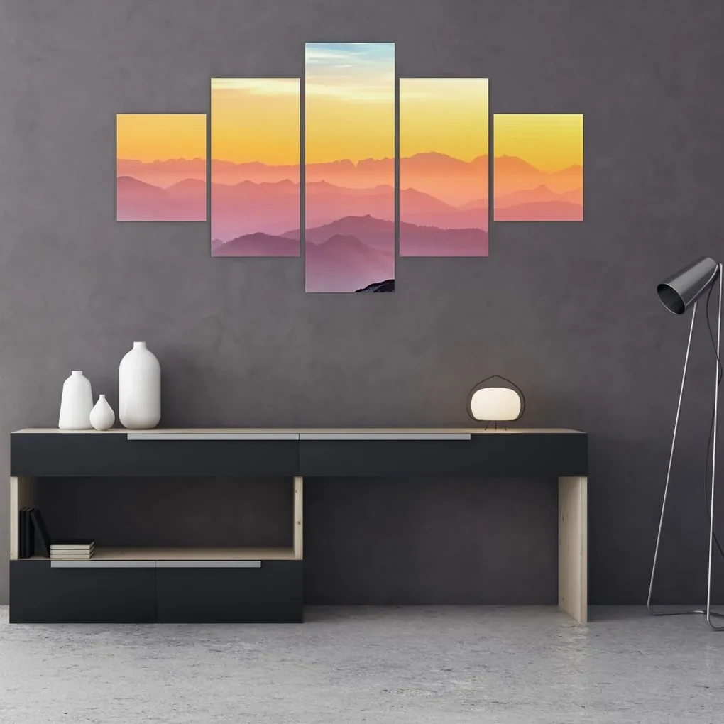 Tablou cerul colorat (125x70 cm), în 40 de alte dimensiuni noi