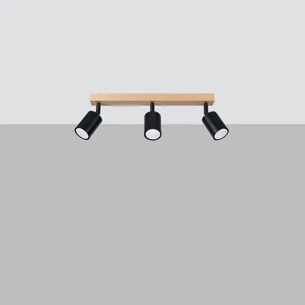 Spot Sollux SL.1293 VERDO 3xGU10/10W/230V negru