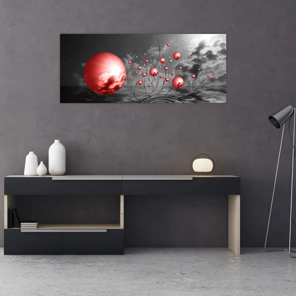 Tabloul bilelor roșii (120x50 cm)