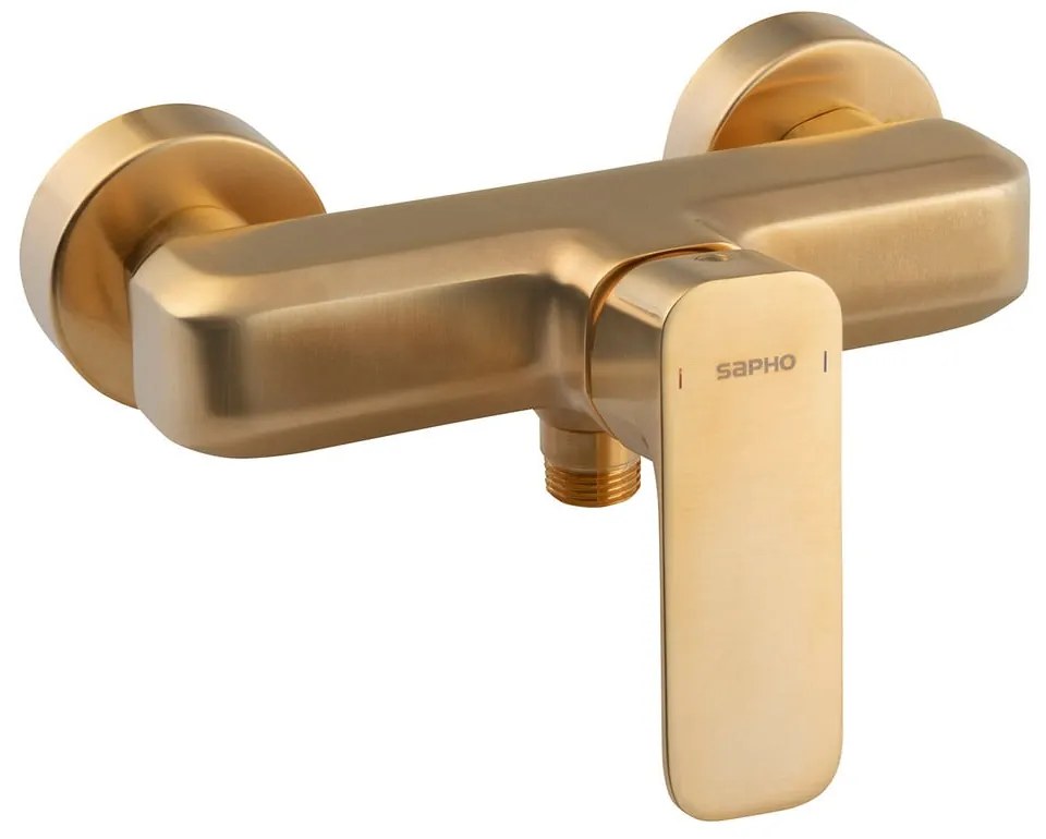 Baterie aurie pentru duș cu montare pe perete (1 ieșire) Spy – Sapho