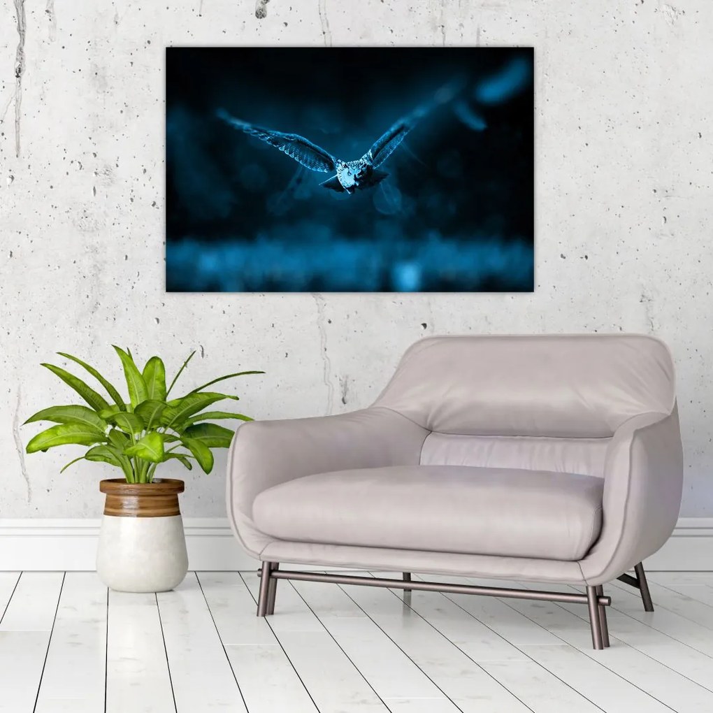 Tablou cu bufnița zburând (90x60 cm)