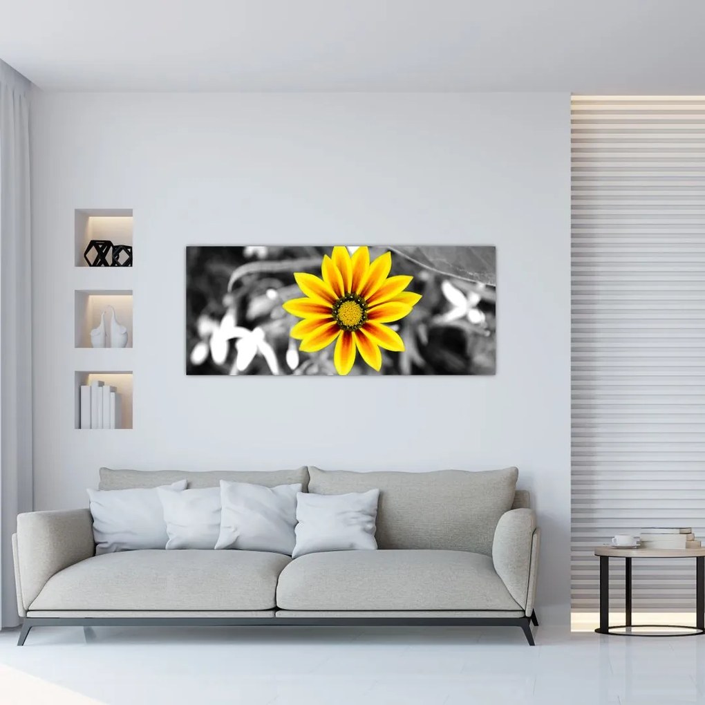 Tablou cu floare galbenă (120x50 cm)