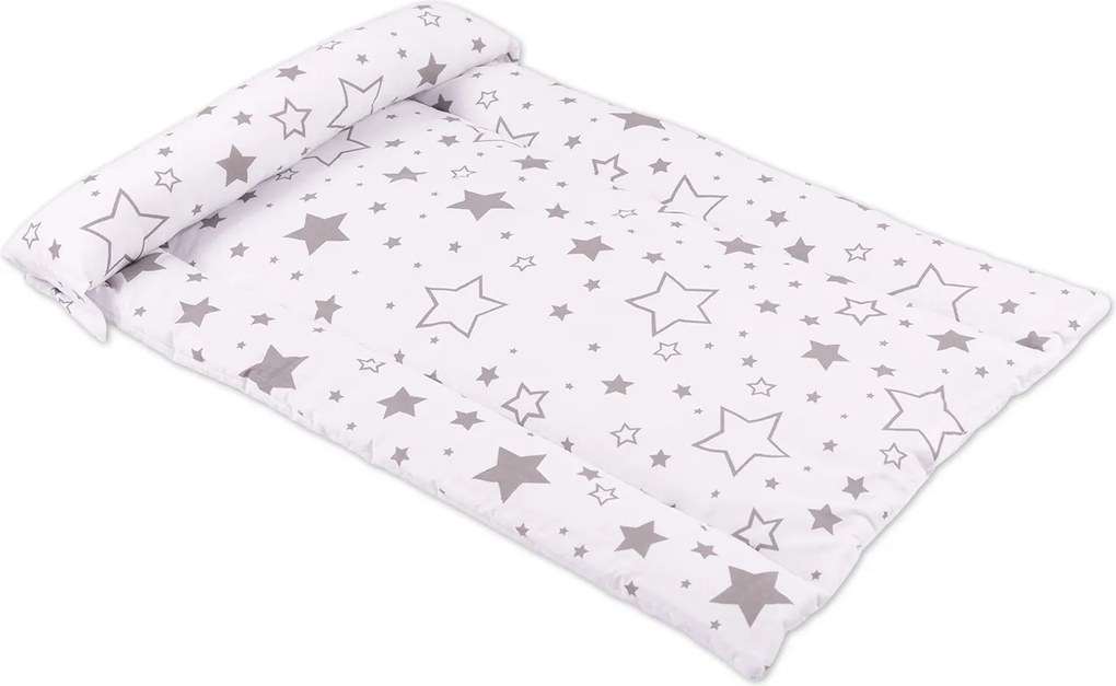 Salteluta impermeabila pentru masuta de infasat din bumbac Kidizi 60x50 cm Galaxy Grey