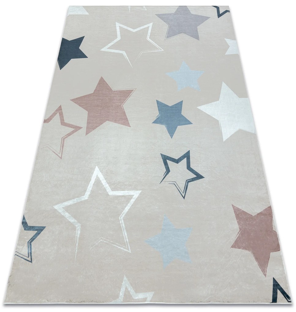 BAMBINO 48130 covor lavabil Stele pentru copii anti-alunecare - bej / gri