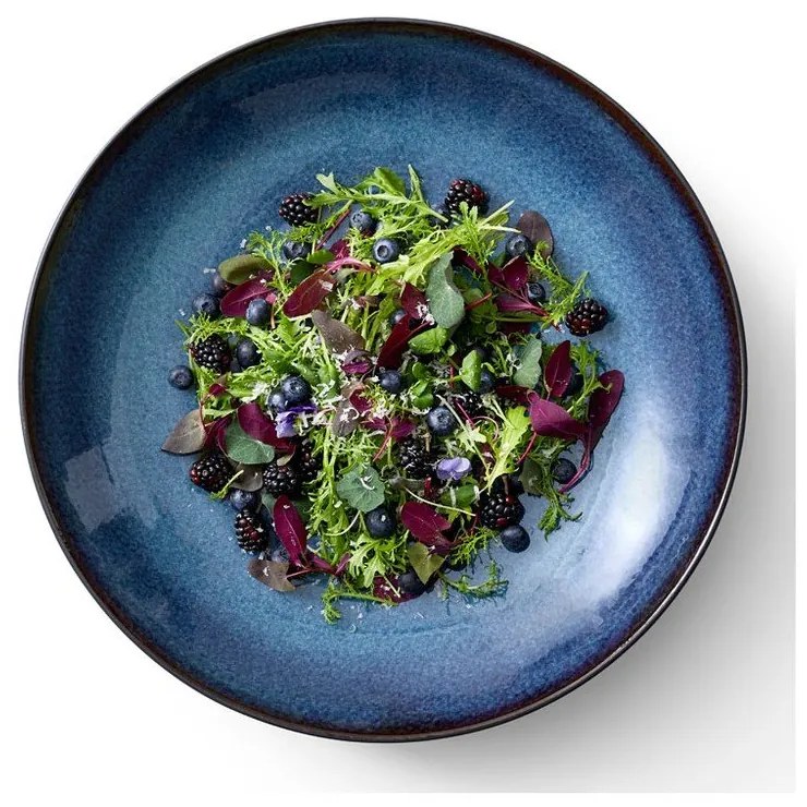 Bol negru/albastru din gresie ø 40 cm Gastro Dark Blue/Black – Bitz