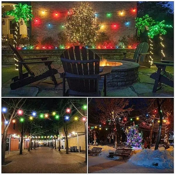 Lanț luminos colorat cu becuri LED - YARDBULBS