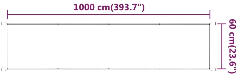 Copertină verticală, bej, 60x1000 cm, țesătură oxford