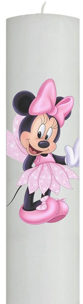 Lumanare Botez Minnie Zana Roz 4,5 cm, 60 cm