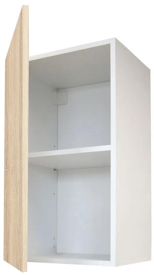 Cabinet suspendat bucatarie, 40x30x50 cm, PAL Alb/Stejar