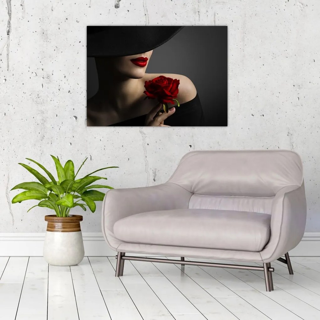 Tablou - Femeia cu flori (70x50 cm)